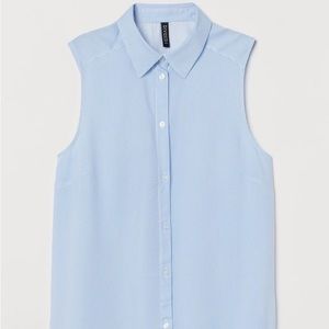 Sleeveless Button Down